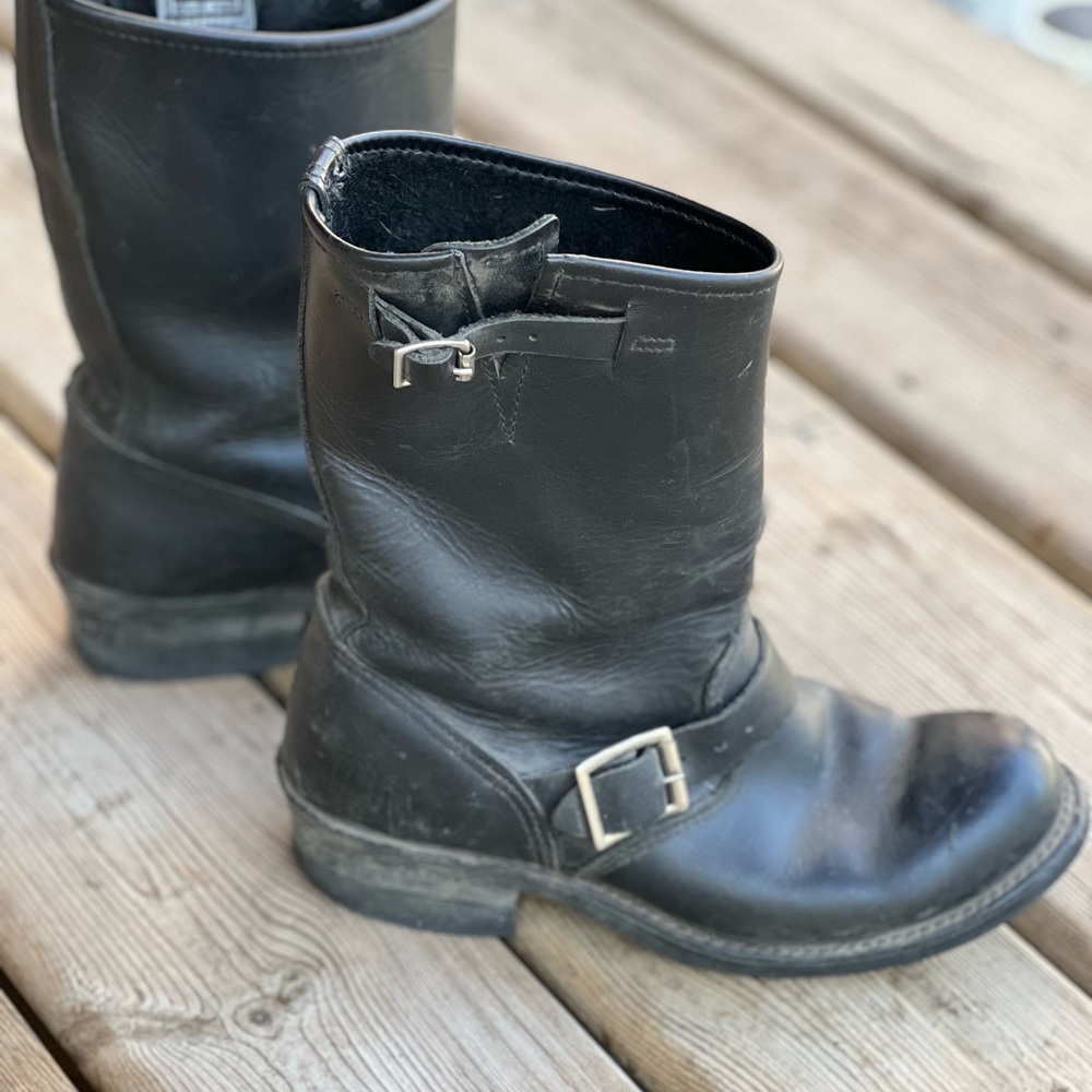 Frye Veronica short black Leather Boots